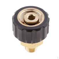 Male 1/4 To Female M22x1.5 Socket 14mm Hole Brass Pressure Washer Fitting