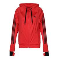 Adidas Performance Fleece Užtraukiamas Džemperis Megztas Laisvalaikio Dryžuotas Ilgomis Rankovėmis Striukė Moteriškos Striukės CW4055 M red