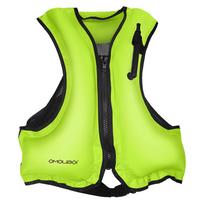 Inflatable Snorkeling Vest Breathable Swimming Life Vest Water Sports Safety Vest for Snorkeling Swimming Kayaking Boating žalia