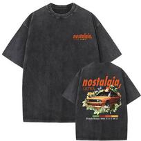 Skalbta Vintažinė Frank Nostalgia Ultra Grafiniai Marškinėliai Vandenyno Spalvos Dideli Marškinėliai Šviesūs Hip Hop Marškinėliai Trumpomis Rankovėmis Vyriška Gatvės Mada S įvairiaspalvis