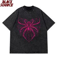 Spider Cartoon Graphic Men Tshirt Casual Baggy Short Sleeve T-shirt Japanese Style Oversized T Shirt Men's Clothing S įvairiaspalvis