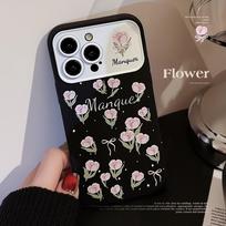 Applicable Apple 15promax mobile phone case pink tulip iphone17 small fresh 11 soft case 13 premium 16 17promax