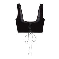 Moteriški senoviniai bustier korsetai po krūtine su raišteliais, petnešėlėmis, trumpos viršūnėlės, cami liemenės, juosmens formuotojai, tankai, diržai-juostos Y2K suaugusiems S/M/L S juoda