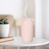 Mini Air Humidifier 420ml Small Diffuser LED Light for Desktop rožinė