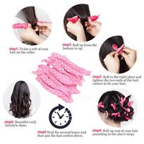 20pcs Soft Sponge Hair Curler Rollers Flexible No Heat Hair Rollers Spiral Hair Curlers  For Women