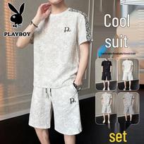 PLAYBOY Men's Summer Casual Short Set L balta