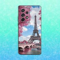 landscape Eiffel Tower Phone Case For Samsung S25,S24,S23,S22,S21,S20,S10,Ultra,Plus,Lite,FE,Soft Silicone Black Cover Samsung S24