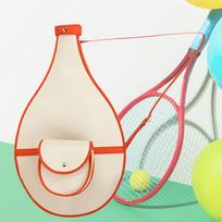 Teniso krepšys Badmintonui Vyrams Moterims Nešiojamas ant peties PU odos Įstrižas oranžinė