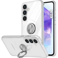Apsauginis dėklas - BOOLING - skirtas Samsung Galaxy A55 5G - Smūgiams atsparus - Silikoninis - Skaidrus skaidri/sidabras