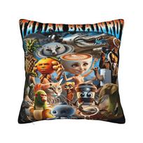 Pillow Cover Cappuccino Assassino Brainrot Italian Meme  Novelty Pillow Case For Living Room Sofa Pillowcases 30cm x 30cm