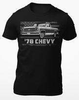 1978 m. Chevy Fleetside Sport Pikapas Trumpomis Rankovėmis Unisex Marškinėliai 3XL
