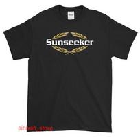Naujas Sunseeker prabangus laivas jachta Logotipas Vyriški juokingi marškinėliai JAV dydis S-XXL 2XL gray