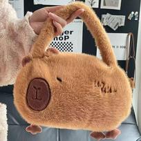 Capybara Plush Backpack Kawaii Fashion Plushie Doll Fur Bag Children's Bag Shoulder Bag Mini Knapsack Bags Gifts for Girlfriend