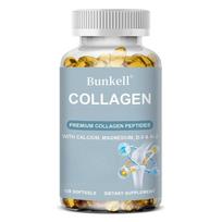 Premium Collagen Peptides Dietary Supplement, With Calcium, Magnesium, Vitamin D3, Vitamin K2 120 Capsules