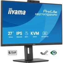 Monitorius iiyama ProLite XB2797QSNPH-B1 27IN IPS LCD 4MS 2560X1440 350CD/M2 HDMI/DP/USB 2 68,6 cm (27") 2560 x 1440 px Quad HD Black | XB2797QSNPH-B1 | 4948570125975