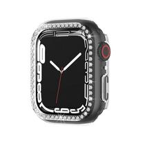 Luxury Diamond Apple Watch Series 7 Gen 41/45mm Protective Case Cover Single Row Transparent,41mm