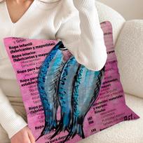 Colorful Sardine Lobster Fish Ocean Animal Maple Design Cushion Cover Happy Autumn Harvest Decor Holiday Decorati Pillow Cover Peach skin 18*18(CM)-1Pcs