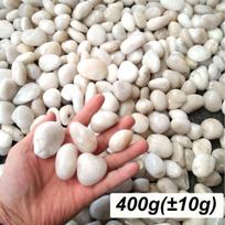 400g White Polished Natural River Pebbles 2-3cm - Decorative Stones for Planters, Aquariums & Garden Landscaping ZSY
