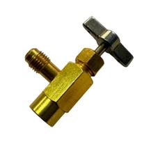 Brass Bottle Opener Compatible With For R1234yf Self-Sealing Cylinders 1/2 ACME-LH Thread For Safe AC Charging China Mainland