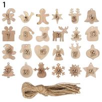 24 Countdown Christmas Advent Calendar Label Xmas Advent Calendar Numbers DIY Gift Bags Hanging Tags
