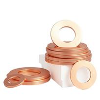 I/D 2/3/4/5/6/7/8/9/10/11/12/13/14/15/16/17/18/19/20mm x 1.5mm Thick Pure Copper Flat Washer For Boat Car High Temperature 5x8x1.5mm-10pcs