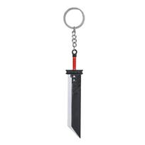 Gothic FF7 Game Final Fantasy Model Cloud Strife Buster Sword Keychain Men Metal Zack Knife Necklace Cosplay Llaveros