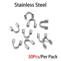 30Pcs 4.5x4mm Stainless Steel Wire Guardian Wire Protectors Loops U Shaped For Jewelry Making DIY Accessories Supplies Wholesale
