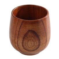 180Ml Wooden Big Belly Cup Jujube Teacups Breakfast Beer Milk Cup Anti Scald Household Teacups Wood Water Cup Kitchen Drinkware 180ML