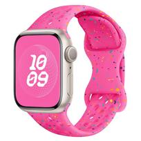 Original Strap for Apple Watch Ultra 2 Band 49mm 45mm 44mm 41mm 42mm Color Particles Bracelet for IWatch Series 9 8 7 6 5 SE 4 3 38/40/41mm rožinė