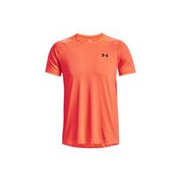 Under Armour Rush Series Solid Color Embossed Print Training Round Neck Dopamine Short Sleeve T-Shirt Men Tops Orange 1376790-877 XL orange