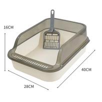 Large Anti-Splash Open Cat Litter Box