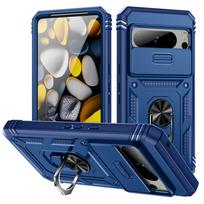 Skaidrių objektyvo apsauga Šarvuotas dėklas Google Pixel 9 8 7 6 Pro XL 7A 8A Pixel8 Magnetinio žiedo dangtelis Pixel9 Pro 9Pro XL 8Pro Funda For Pixel 9