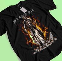 Bleach Anime Tshirt Yamamoto T-Shirt Aizen Tee Ichigo Nel Zaraki Kenpachi Shirt L