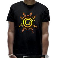 Men's Naruto Symbols Eight Trigrams Seal Cotton Black T-Shirt S įvairiaspalvis