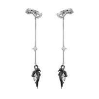 Dark Ear Cuff Animal Jewelry Clip On Goth Style Unisex Ear Accessory For Adults Handmade Eardrop Earhook Pendant