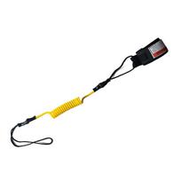 Coils SUP Leash Hand Rope Leg Straps with Adjustable Ankle Cuffs for Paddleboard geltona