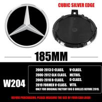 3D 185MM 205MM Priekinės grotelės Žvaigždės logotipas Emblema Ženklelis Automobilių aksesuarai Mercedes-Benz C/B/E klasei W206 W253 W213 GLC GLE V klasei black