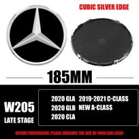 3D 185MM 205MM Priekinės grotelės Žvaigždės logotipas Emblema Ženklelis Automobilių aksesuarai Mercedes-Benz C/B/E klasei W206 W253 W213 GLC GLE V klasei