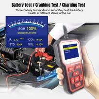 KW681 Car Motorcycle Battery Tester, 2 in 1 Diagnostic Tool for Auto Repair Garage