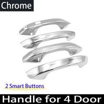 Stilingas juodas anglies pluošto išorės apdailos rinkinys Volkswagen VW Multivan T7   Chromuotas automobilio durų rankenėlės dangtelis Automobilio priedai Lipdukas Chrome 4 handle