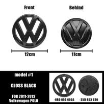 VOLKSWAGEN 2 vnt. Automobilio emblema Priekinės grotelės Galinio bagažinės dangčio lipdukas Ženkleliai Lipdukai Aksesuarai Volkswagen Polo 2011 2012 2013 V