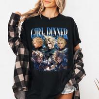 Final Fantasy VII Printed Womens Tshirt Fashion Trend Top SpringSummer Pure Cotton Unisex Short Sleeve Tshirt S