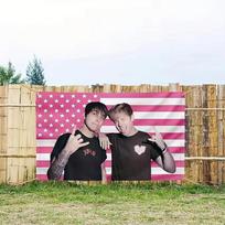 1 vnt. Džekas Johnny Sam Colby JAV Vėliava Gobelenas Rožinės Žvaigždės Dryželiai Plokščia Spauda Kolegijos Bendrabučio Miegamojo Sienų Dekoras 74x94cm(29x37in)