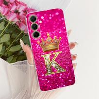 For Samsung Galaxy A17 F17 A37 A57 5G Case SM-A176B SM-A376B SM-A576B Cover Luxury Crown Letters Soft Silicone Phone Case Bumper Samsung A17