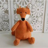 Striped Plush Orange Fox Doll Plush Toy Forest Wild Animal Cosplay Plushie Peluche Stuffed Animal Huggable Sleeping Companion 15cm pendant