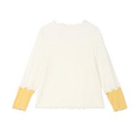 LUSON Baby Girl Ruffle Collar Long Sleeve T-Shirt 110