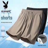 Playboy Men's Ice Silk Outdoor Sports Shorts XL chaki