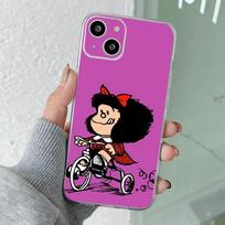 Cute M-Mafaldas Phone Case For iPhone 16,15,14,13,12,11 Plus,Pro,Max,XR,XS,X,7,8 Plus,SE,Mini Transparent Silicone Soft iPhone16pro