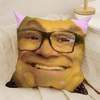Memas Juokingas D-Danny D-Devito Pagalvės užvalkalas Natūralūs lininiai Dvipusė spauda Sofos Namų dekoras Pagalvės užvalkalas Peach skin 18*18(CM)-1Pcs brown