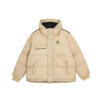 PUMA Essential Logo Print Casual Hooded Down Jacket Men Outerwear Khaki 539230-12 L beige